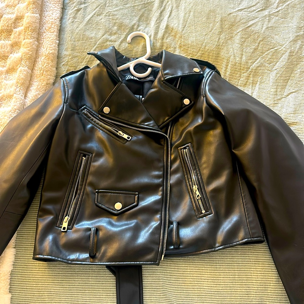ZARA faux leather jacket